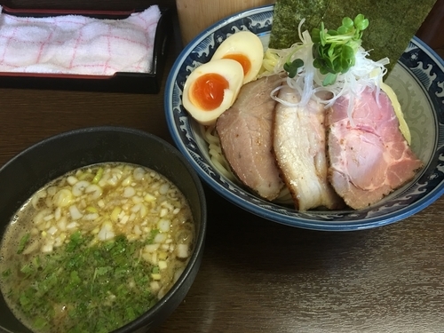 「特製 濃厚豚骨魚介つけ麺 1000円 中盛り」@麺処 さとうの写真