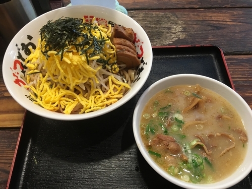 「全部入りつけ麺 大盛り 1100円」@うだつ食堂の写真