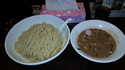 「濃厚つけ麺 大盛  麺増し ニンニク」@銀座 朧月 目黒処の写真