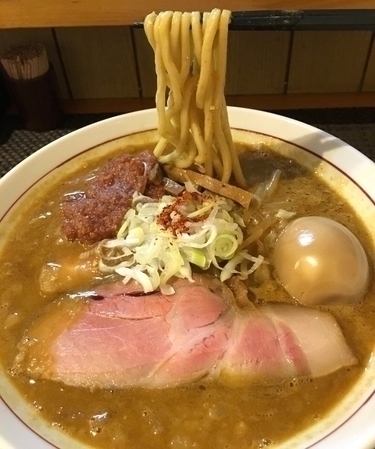 「華金味噌らぁ麺 (牛骨ver.) ￥800」@麺庵ちとせの写真