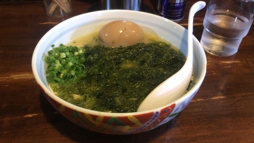 「あおさ玉子入り 980円」@らーめん まる玉 両国店の写真