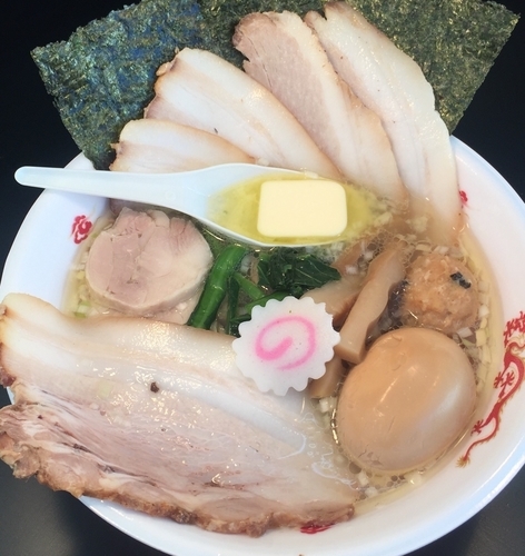「若武者 青森シャモロック塩鶏中華そば+特製500円」@大つけ麺博 2016の写真