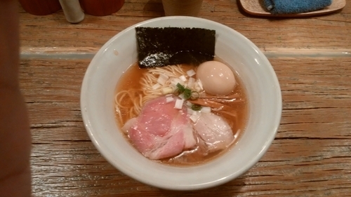 「味玉にぼらぁ、実家の魚飯」@Homemade Ramen 麦苗の写真