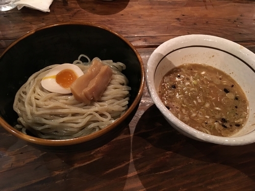「鶏白湯鯵醤油つけ麺+アルコール(大量)+つまみ」@酒麺房 さの屋の写真
