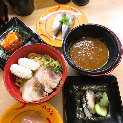 「鯖系カレーつけ麺」@スシロー ミューザ川崎店の写真
