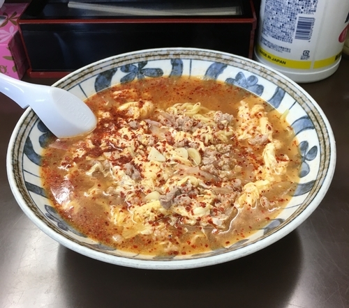 「南ばん麺（中辛・麺固・水菜抜￥750）」@南ばん亭の写真