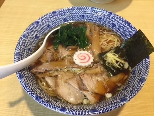 「長岡中華そば+チャーシュー増し+ほうれん草増し 700+100+」@かみの屋の写真