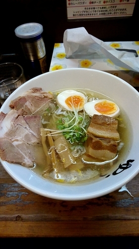 「特製煮干端麗ラーメンゆず塩:1000円」@ラーメン専門店ゆうひ屋の写真