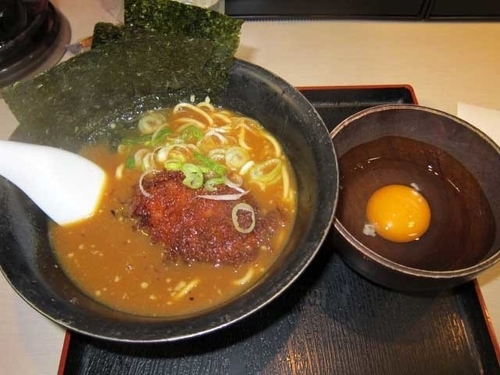 「タレカツカレーらーめん小盛り　705円」@麺屋ここいち うまこくカレーらーめん 秋葉原店の写真