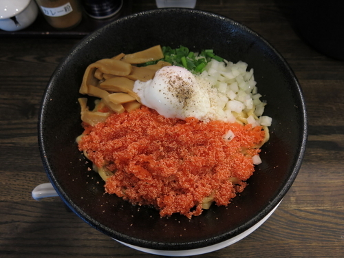 「柳葉魚卵まぜそば(大盛り):890円」@あら焼鶏白湯 カシムラの写真