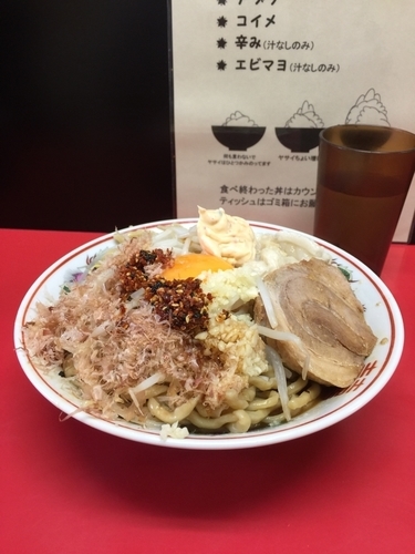 「まぜそば750円」@びんびん豚の写真