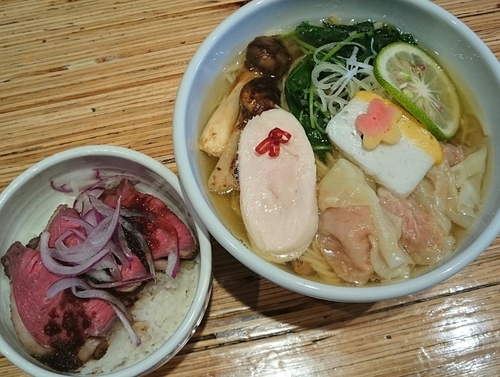 「【当日限定】北陸百景～秋のしらべ～＋ワンタン増し 他」@NOODLE STOCK 鶴おかの写真