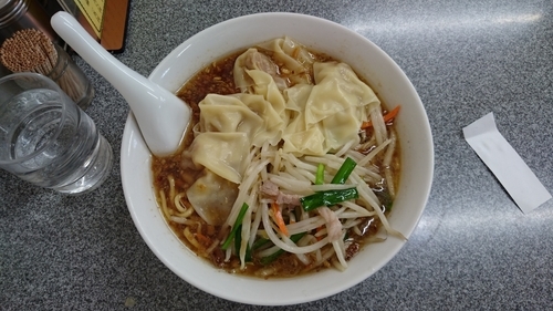 「もやしワンタン麺（￥950）」@中華麺店 喜楽の写真