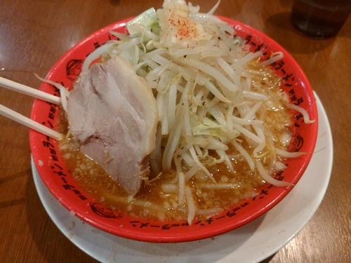 「味噌野郎　ニンニク少しアブラ」@野郎ラーメン 海浜幕張店の写真