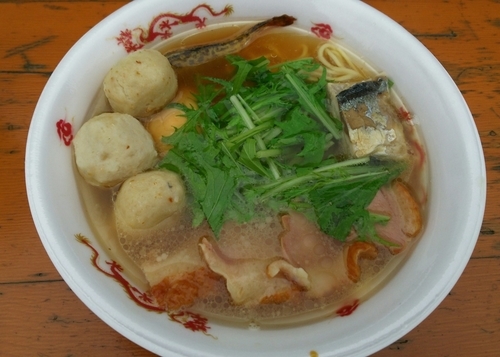 「【福たけ】房州干物と岩手鴨の極中華そば＋特製トッピング」@大つけ麺博 2016の写真