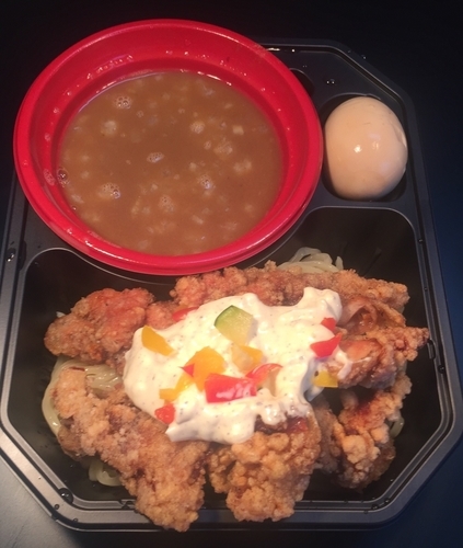 「信州鶏白湯気むずかし家 信州小麦香る山賊つけそば+山賊焼き増量1」@大つけ麺博 2016の写真