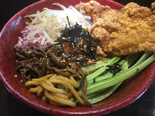 「韓国まぜそば800円、追い飯50円」@麺屋三一五の写真