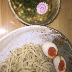 カレーつけ麺：温盛：トッピング味玉