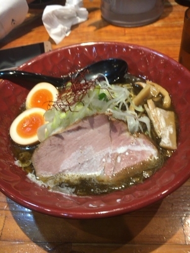 「黒味噌味玉 920円」@黒味噌らーめん 初代けいすけ 品川店の写真