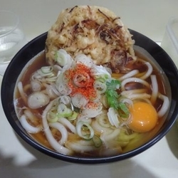 かき揚げ玉子うどん