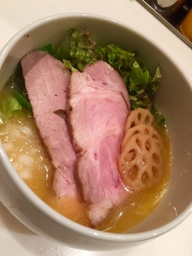 「【限定】鶏と海老の濃厚ラーメン ￥800」@麺や 彩～iro～の写真