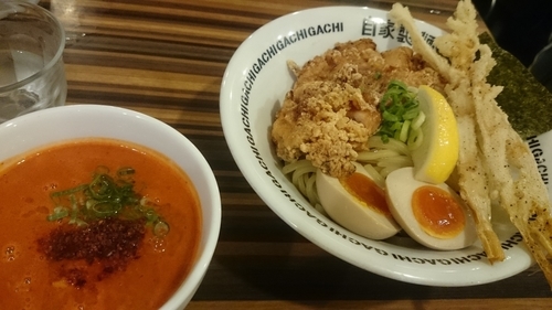 「デラックスつけ麺RED大盛」@二丁目 つけめん GACHIの写真