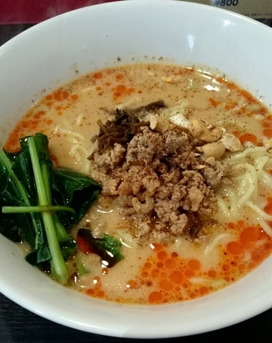 「赤たんたん汁あり」@あかくろたんたんの写真