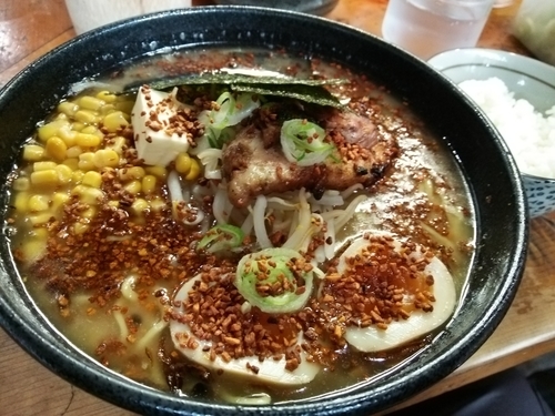 「とんがらラーメン&モヤシ＋半ライス」@とんがら亭 東大和店の写真