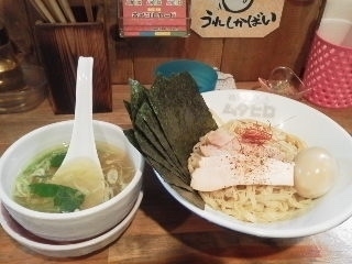 「バハハ塩鶏つけそば」@鶏そばムタヒロの写真