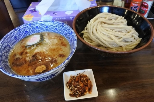 「辛えびつけ麺」@三竹製麺所の写真