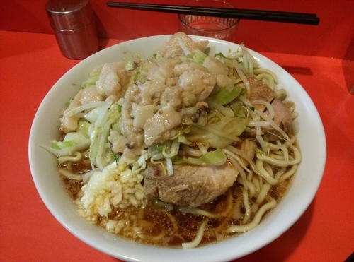 「小ラーメン にんにく脂カラメ」@ラーメン二郎 仙川店の写真