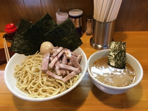 「チャーシューつけ麺＋海苔＋beer」@麺屋 永太の写真