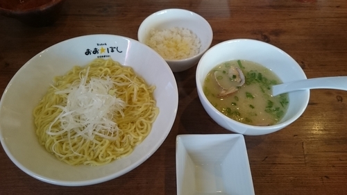 「鶏と浅利の温つけ麺」@おおぼし 安曇野店の写真