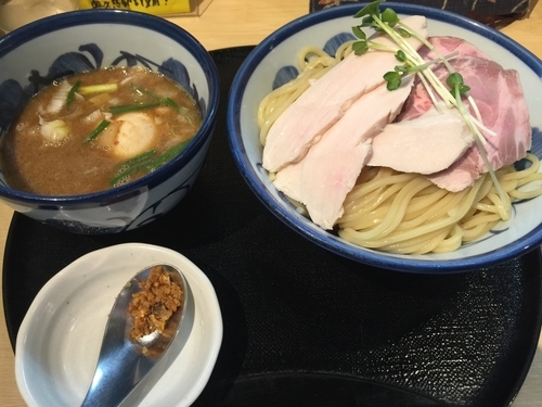 「鶏と魚介の特製つけ麺」@つけ麺 たけもとの写真