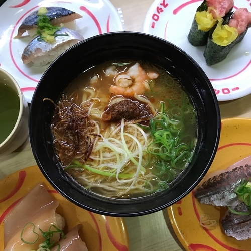 「濃厚えび味噌ラーメン」@スシロー ミューザ川崎店の写真