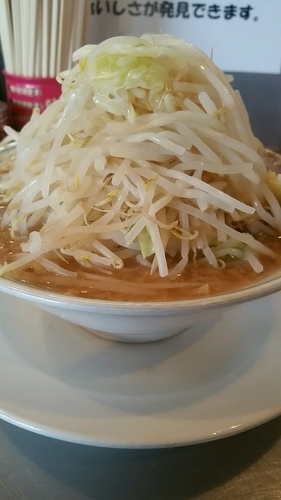「らーめん小ヤサイ多目アブラニンニク」@らーめん大 平井店の写真