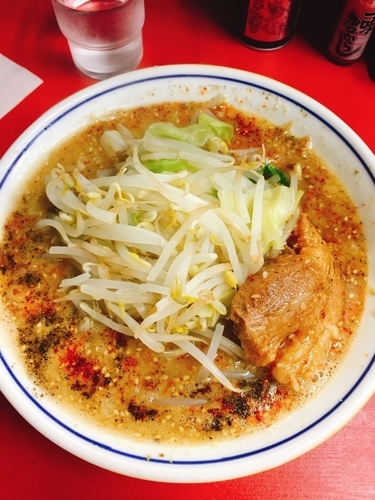 「味噌らーめん 100g 辛味増し」@豚男 -BUTAMEN-の写真