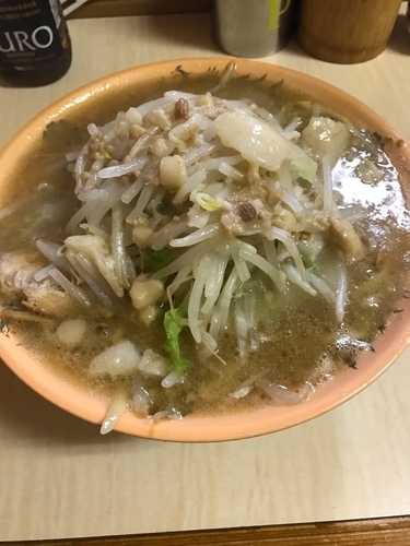 「ミニラーメン 麺カタ アブラ」@ラーメン二郎 京成大久保店の写真