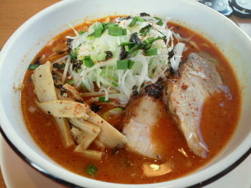 「シビカラ味噌麺（辛さ増し、シビレ増し） 702円」@大志軒 福島泉店の写真