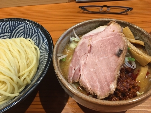 「つけそば辛味噌1000円」@麺 一直の写真