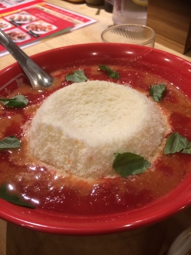 「◯究トマトチーズラーメン」@九十九とんこつラーメン 恵比寿本店の写真