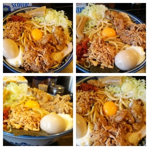 「カレーまぜそば特盛り（スパイシーＶer)」@狼煙 〜NOROSHI〜の写真