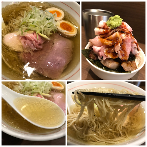 「ラーメン白 750円 味玉100円 チャーシュー丼」@八咫烏の写真