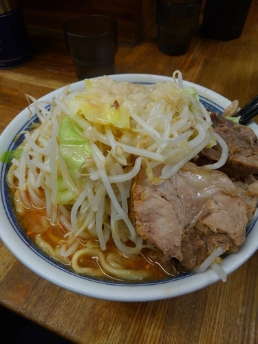 「小ラーメン(730円)+-赤-(50円)」@ラーメン二郎 新小金井街道店の写真