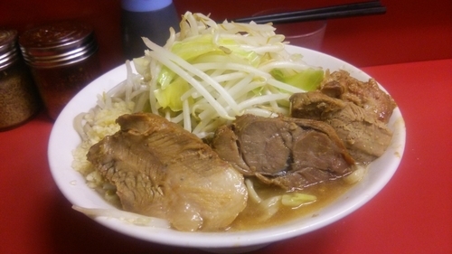 「カタメ 大ラーメン ニンニク多め」@ラーメン二郎 桜台駅前店の写真