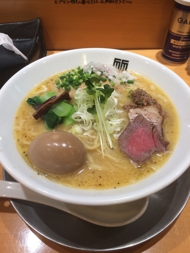 「鶏ホタテそば＋玉子」@竹末東京プレミアムの写真