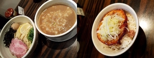 「つけ麺(煮干)＋味玉＋チャーシュー丼」@（麺）並木商事の写真