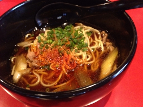 「「試作品」鴨せいろそば」@辛味噌拉麺BOMBERの写真