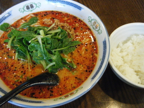 「担々麺（辛く）定食880円」@上海料理 順福園の写真