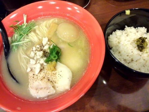 「特製鯛らーめん　900円＋鯛出汁ご飯　100円」@鯛らーめん 寿の写真